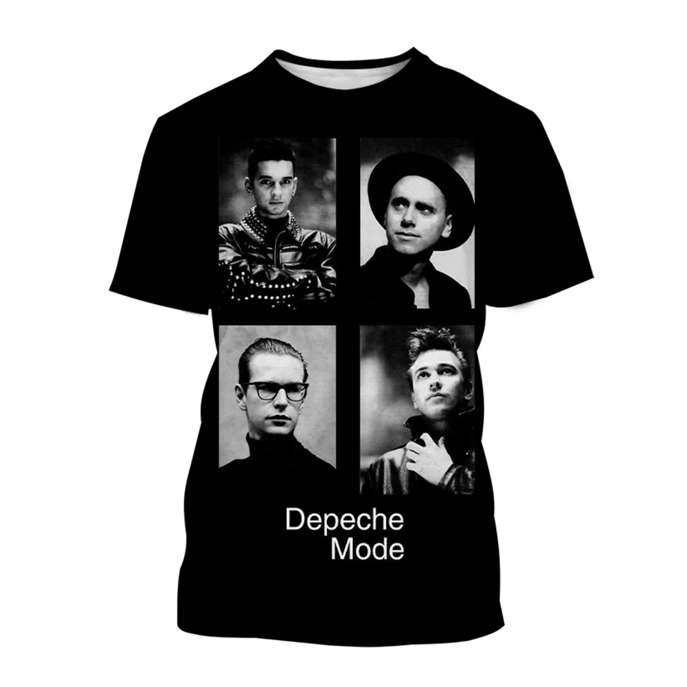 Summer Fashion Band Creative 3D Printing Design Hip Hop Cool Pattern Fashion Casual Personalizzato Manica Corta-image