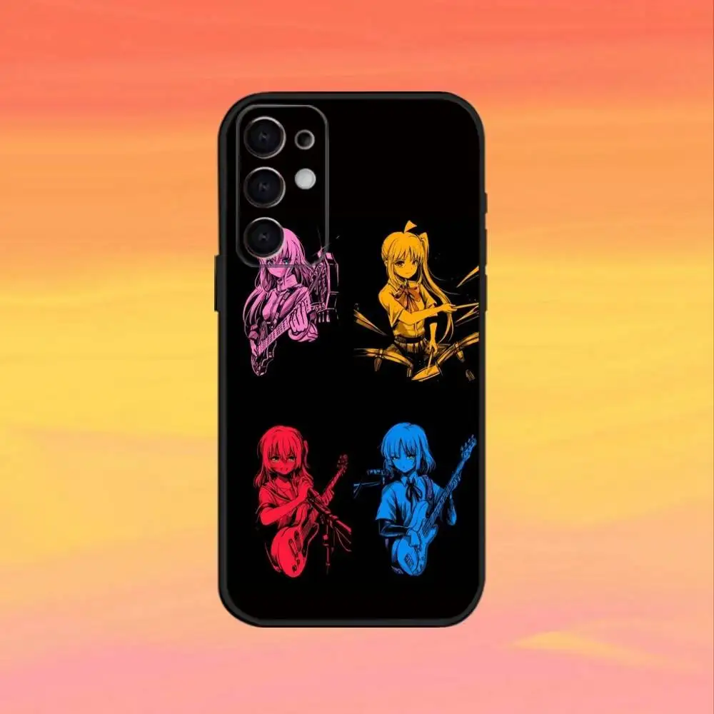 De B-Bocchi the Rock B-Band Funda de teléfono para Samsung S25, S24, S23, S22, S21, S20, Ultra, Plus, FE Funda suave negra