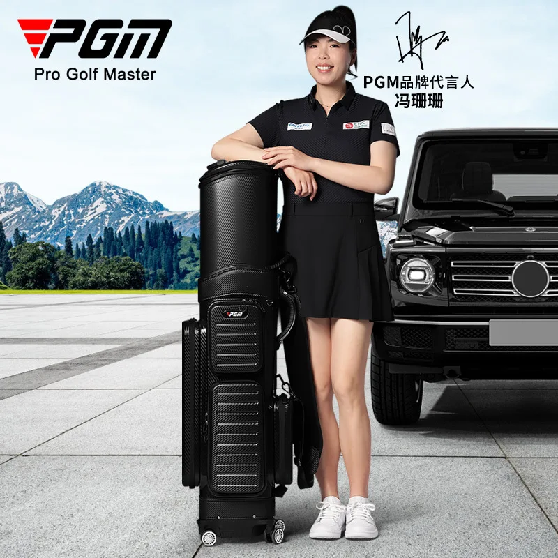 

PGM Golf Bag with Wheels Customs locks flexible Full body hard shell Large Capacity Golf Aviation Bag golf supplies new QB142