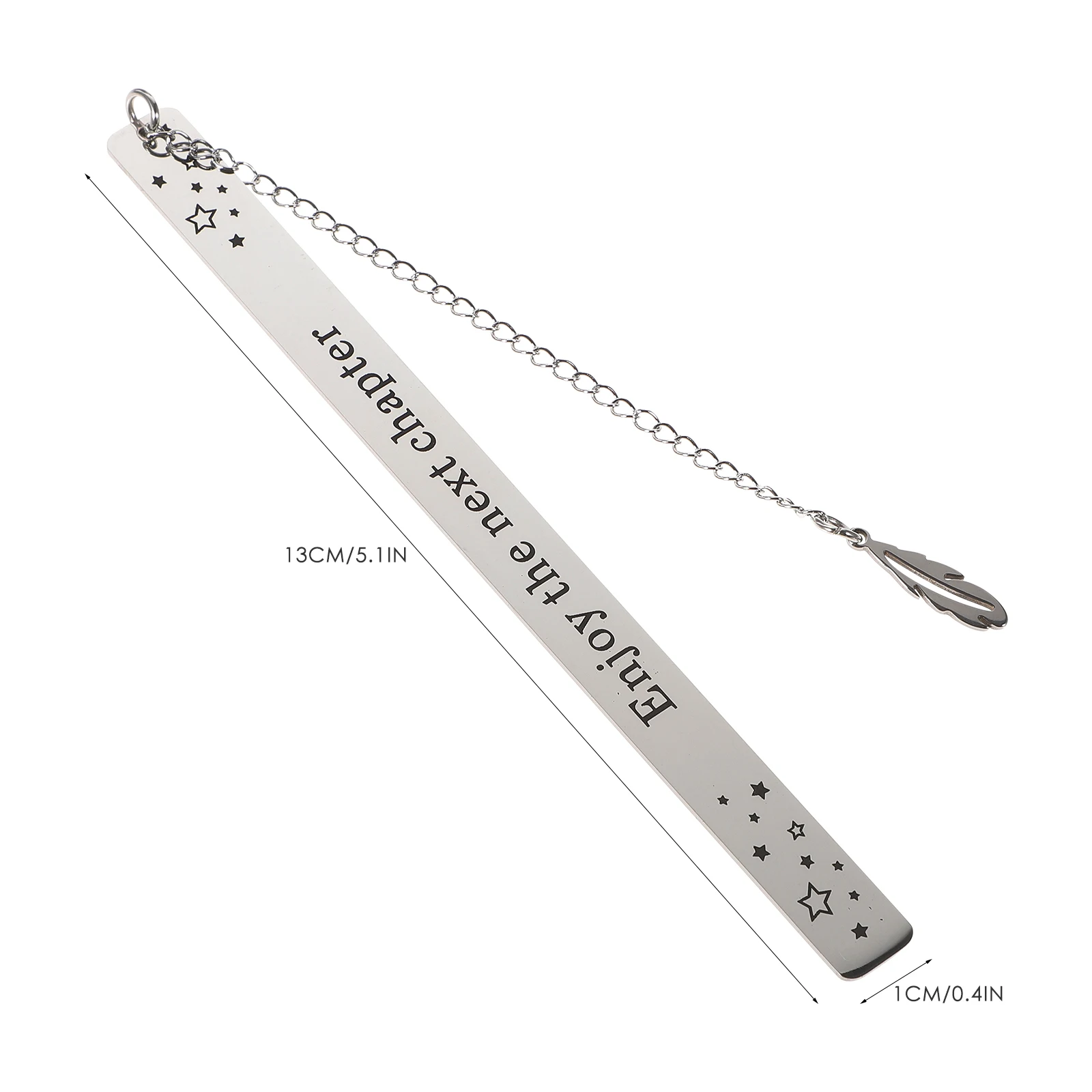 

Metal Bookmark Leaf Teacher Appreciation with Pendant Mini Graduation Bookmarks Stainless Steel Inspirational Man Chain Cute