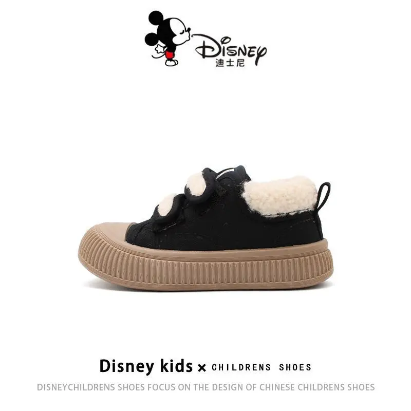 

001Disney Classmates, две хлопковые парусиновые туфли, зимняя домашняя обувь для девочек 2025 года, милые супермягкие нескользящие туфли для мальчиков