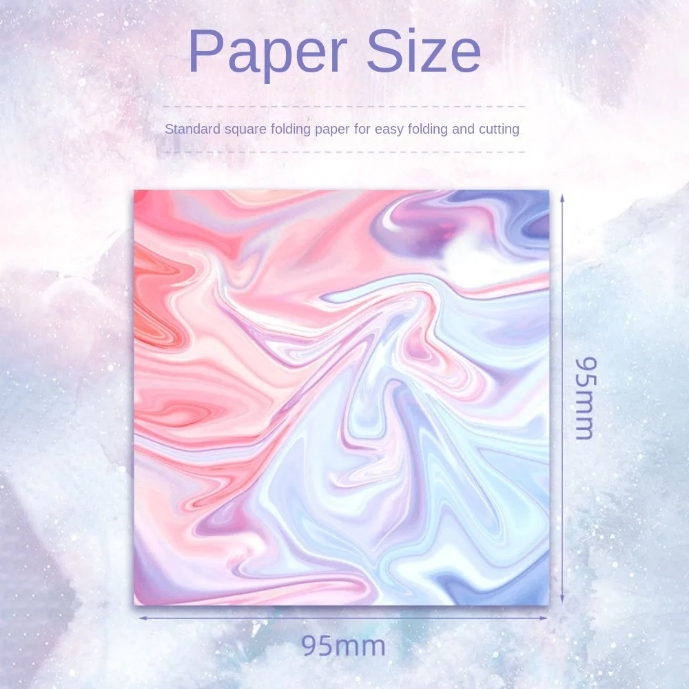 400pcs Art Material Starry Sky Origami Paper Scrapbooking Folding Colorful Folded Paper Galaxy Sakura