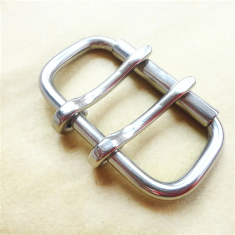 Stainless Steel Double Pin Buckle Solid Cowboy Belt Buckle With Roller DIY Metal Belt Buckle Fits 50MM 60MM 100MMStraps