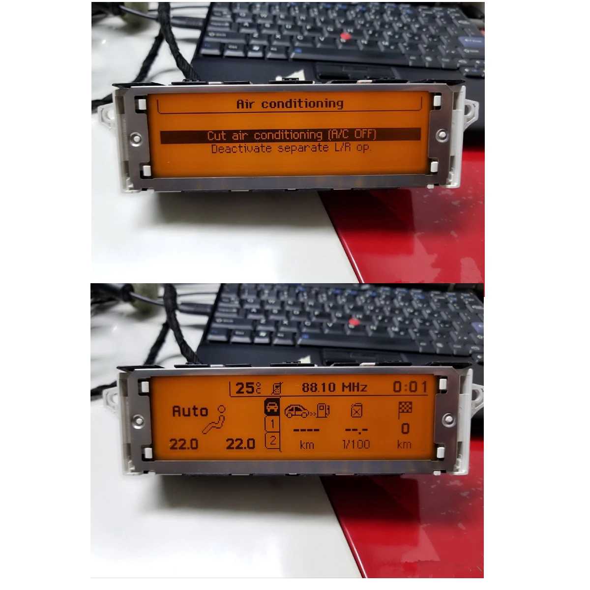 

Car Screen support USB Dual-zone air Bluetooth Display yellow monitor 12 pin for Peugeot 307 407 408 citroen C4 C5 screen