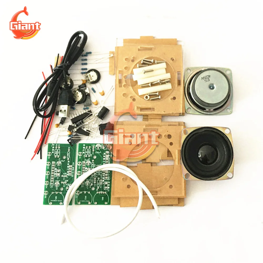 DIY Electronic Kit Mini Power Amplifier Speaker Production Assembly Electronics Soldering Project Kit Practice Speakers 3W