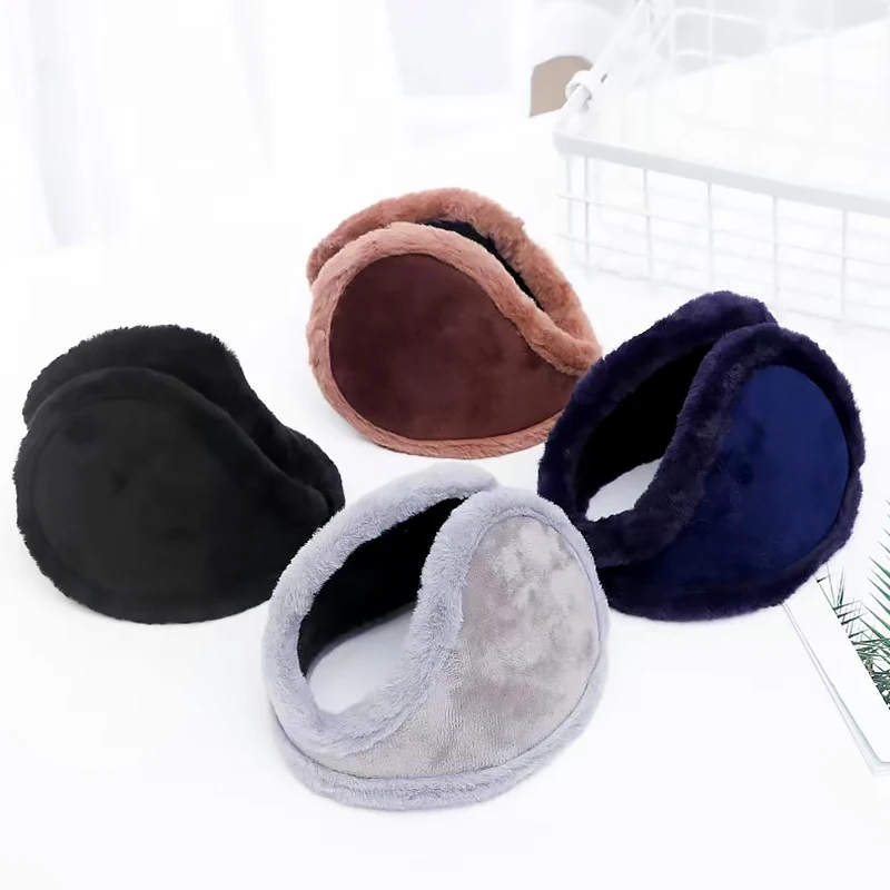 Warm Thicken Velvet Earmuffs Winter Outdoor Cycling Fleece Rabbit Fur Men Women Cycling Ear Cover Protector Plush Soft Ear Muffs