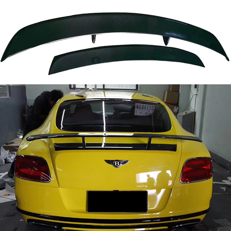 

For Bentley Continenta GT Carbon Fiber Rear Wing Trunk Lip Spoilers Bootlid Fits Coupe 2 Door V8 Supersports 2012-2018