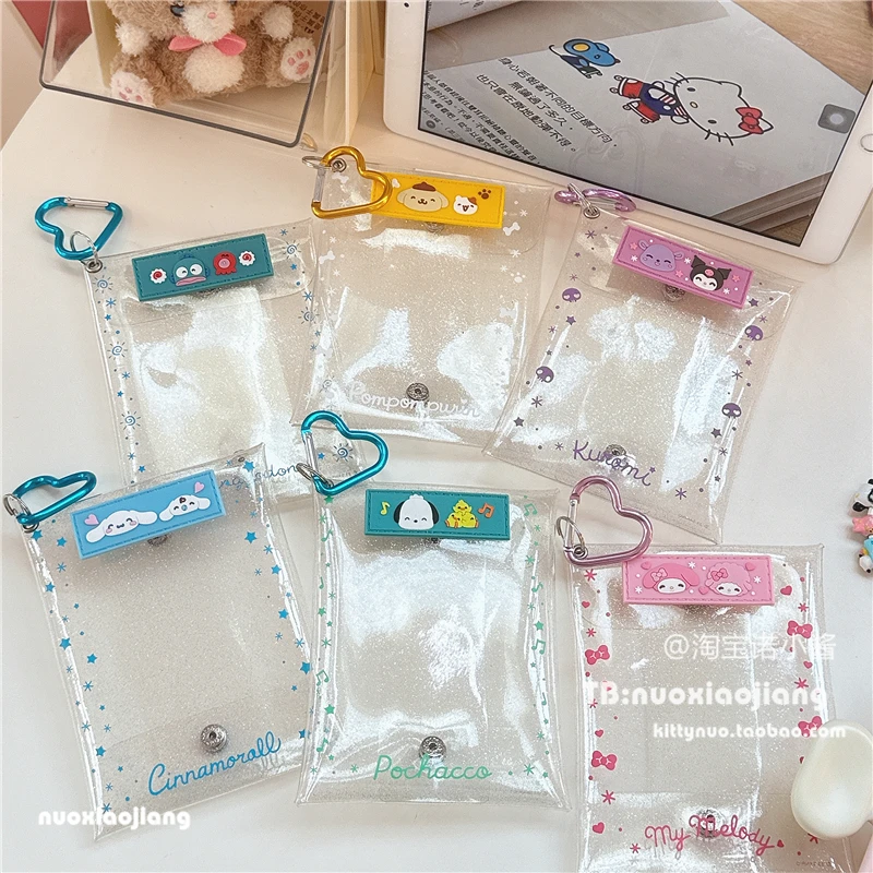 Japanese sanrio PVC ugly fish pacha dog cinnamoroll my melody pendant note card ID photo doll bag storage key chain