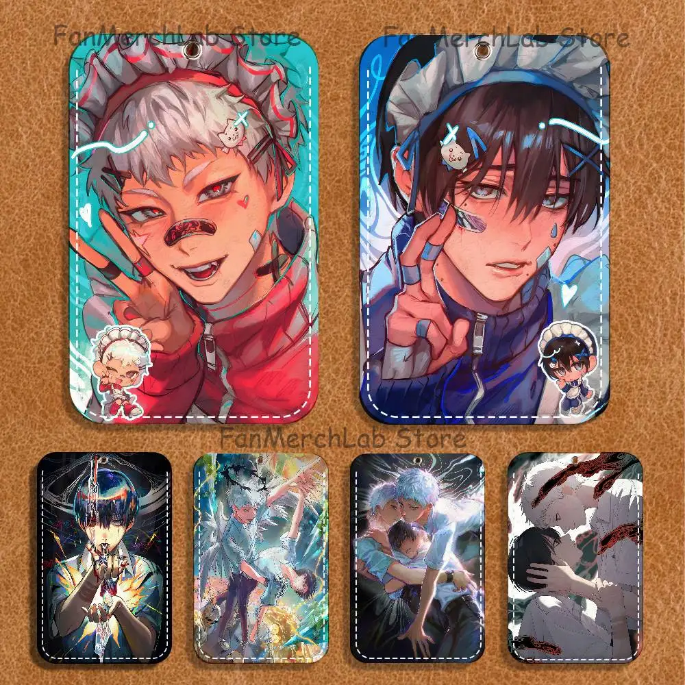 

The S-Summer H-Hikaru Died Pattern 1Pc PU Leather Card Holder Keychain Key Ring Door Lock Access Tags ID Card Case Keychain Card