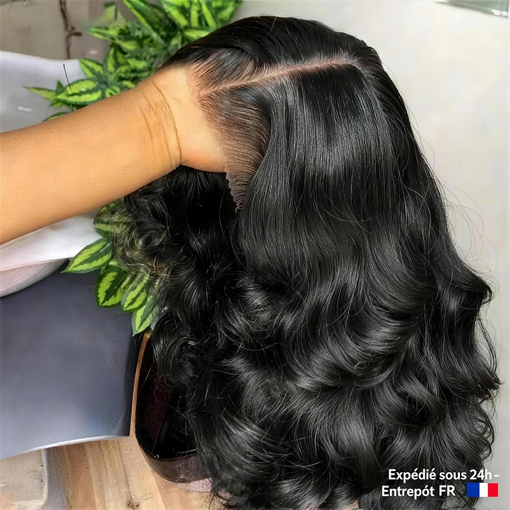 Kurze Bob-Perücke mit Body Wave, klebefrei, 13x4 13x6 HD Lace Frontal, 100% Echthaar, sofort tragbar, 7x5 Lace-Perücke, vorgezupft, für schwarze Frauen, Versand aus FR-Lager.