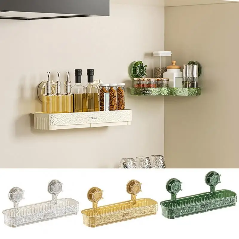 

Bathroom Shelves Suction Cup No-Drill Corner Shelf Shower Storage Rack Holder Suction Cup Shelf Bath Accessories