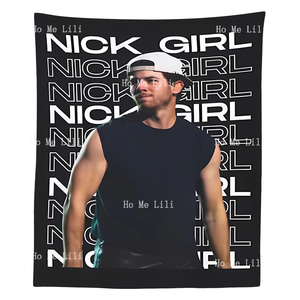 Nick Girl Nick Jonas Vintage Homage Tapestry For Bedroom Aesthetic Nature Decoration