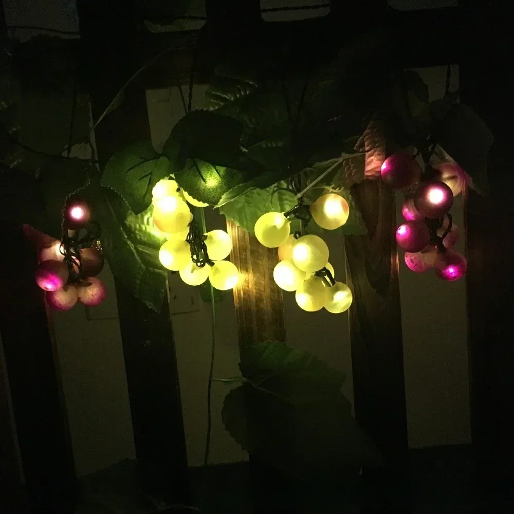 Grape String Lights Sukkot Decorations Garland Decorations 80 LED Grapes, Sukkah tent's party Festival decor