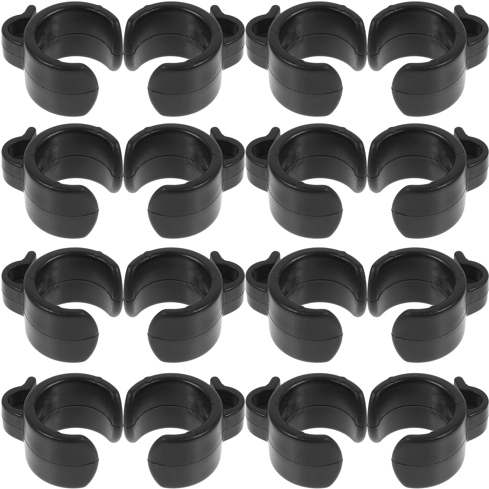 20 Piezas de Abrazaderas para Cables de 20 mm, Soporte de Plástico Resistente para Micrófono, Clips para Organización de Cables