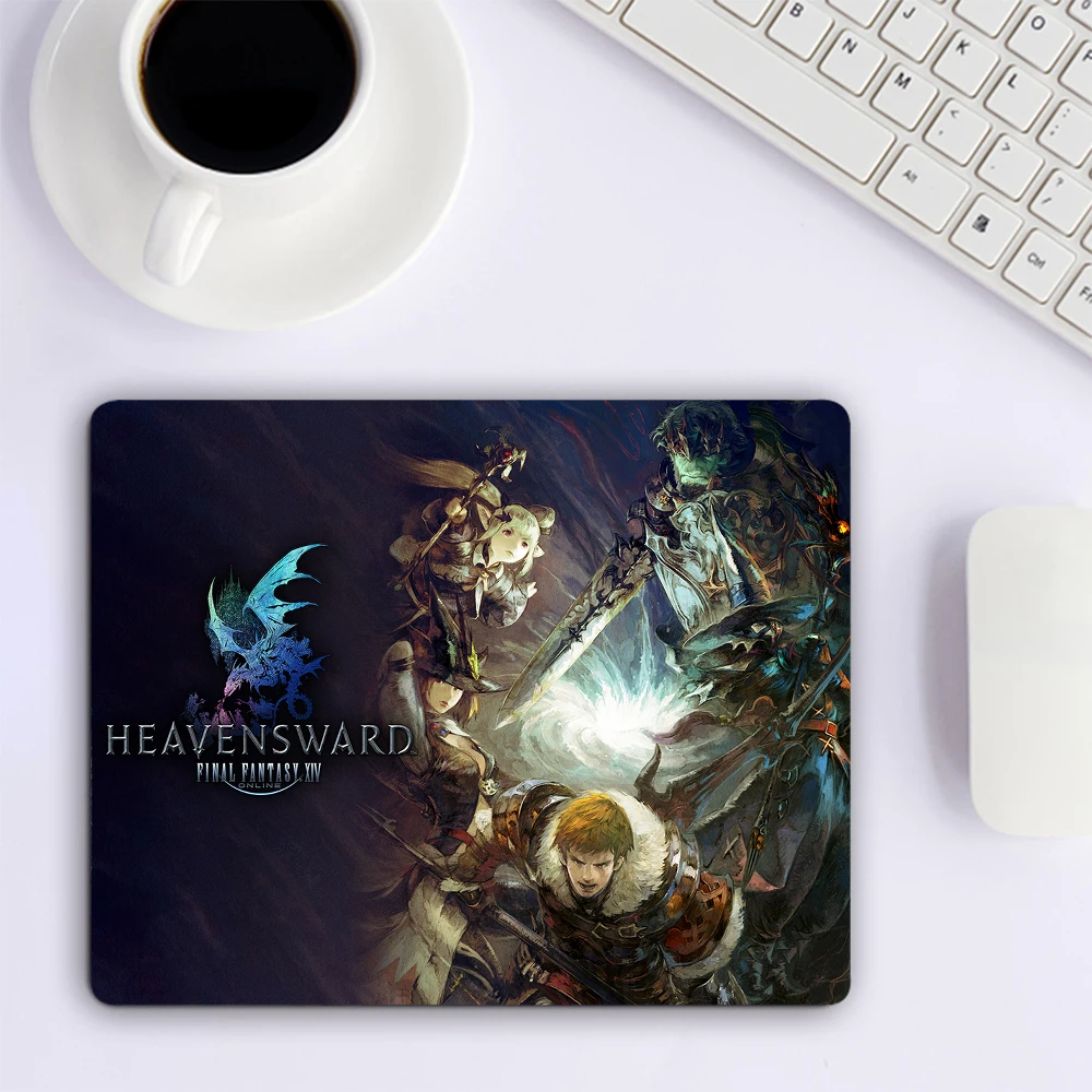 Final Fantasy XIV Online Small Mouse Pad Computer Gaming Accessories Keyboard Mouse Mat Laptop Office Desk Pad PC Gamer Mousepad