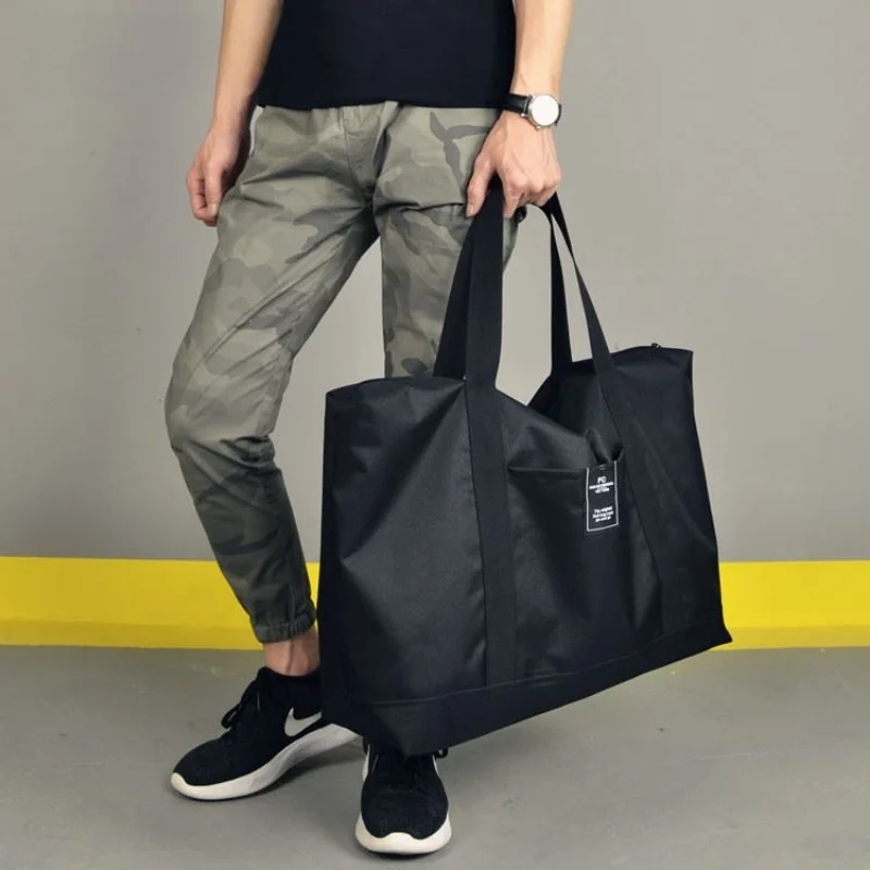 Large Capacity Waterproof Casual Travel Bag for Men Student Dormitory Luggage Handheld Bag Short Trip Bag Oxford Cloth Material