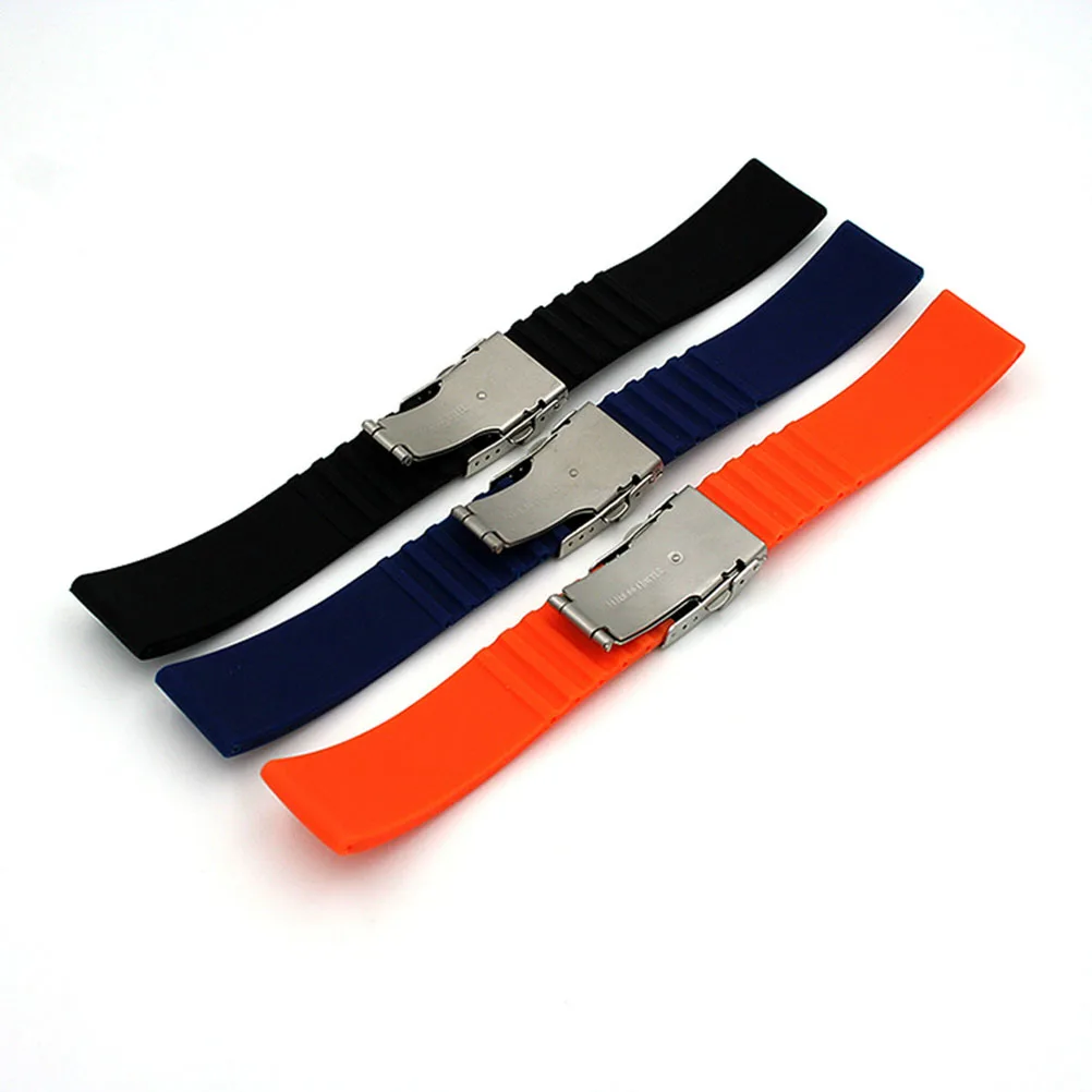 

Silicone Watch Band 24mm Durable Scratch Resistant Replacement Strap Soft Comfortable Quick Release Watch Band for Watches
