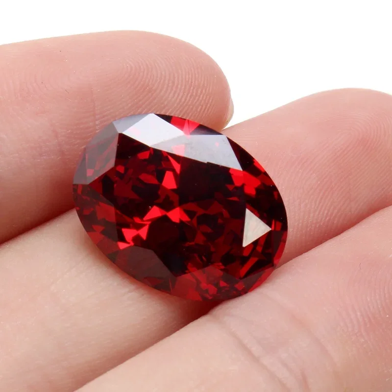 12X16MM Best Promotion 13.89CT Blood Red Ruby Unheated Diamond Oval Cut Loose Gemstone Diamond DIY Jewelry Decorative Crafts