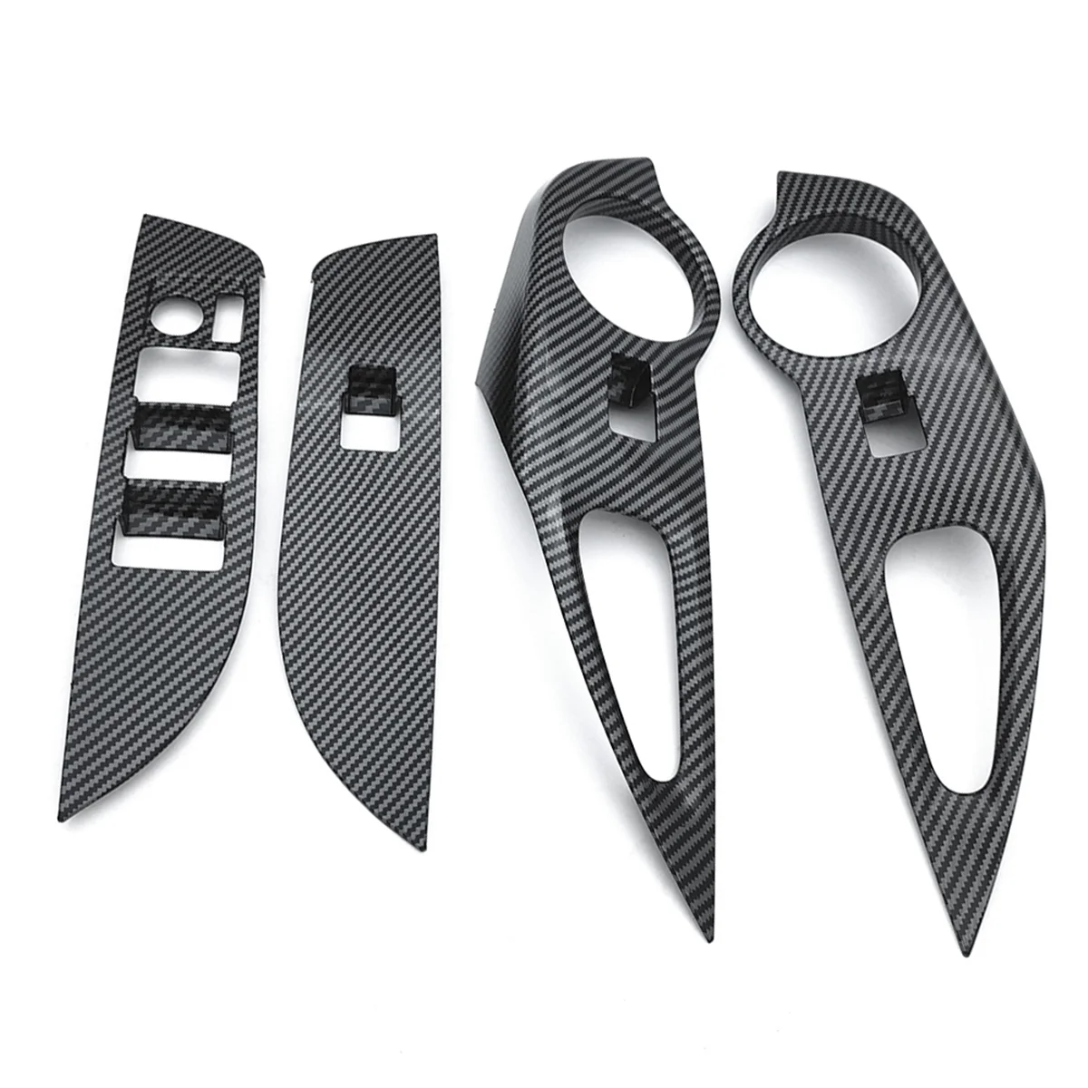 

4Pcs Car Window Glass Lift Button Switch Cover Trim Door Armrest Panel for 2020 LHD