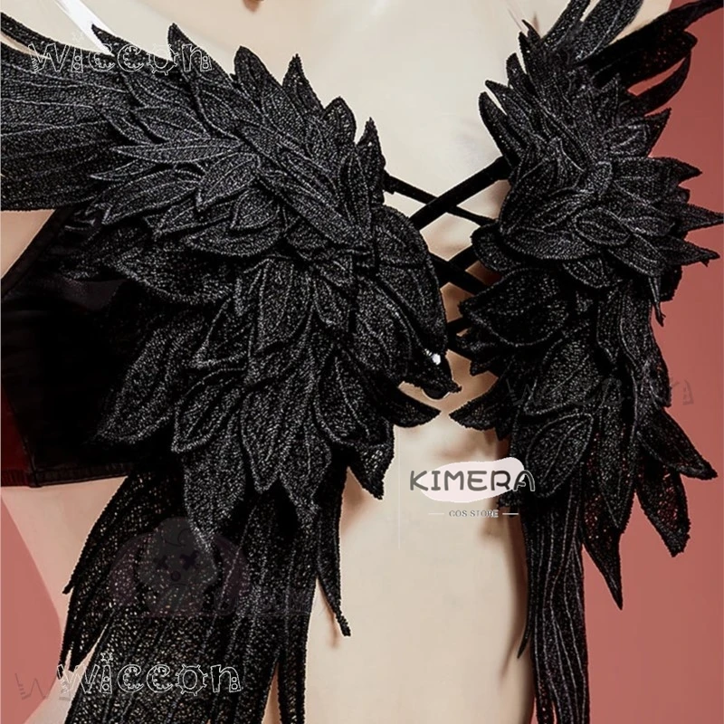 Disfraz ADark الساقط الملاك القوطية الظلام تأثيري حلي هالوين أنيمي الزي مجموعة كاملة هالوين فانتازيا disfraces الكبار