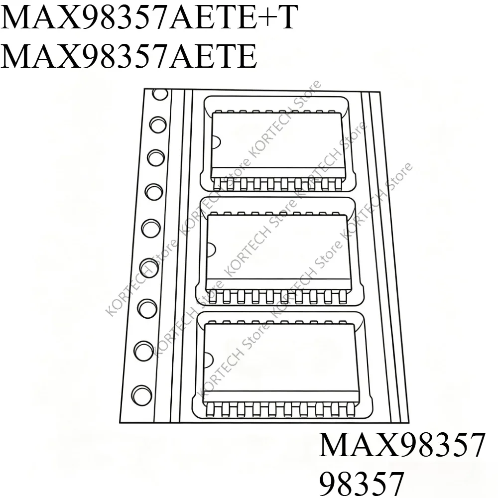 10PCS/Lot Original MAX98357AETE+T MAX98357AETE MAX98357 98357 AKK audio amplifier IC Chip