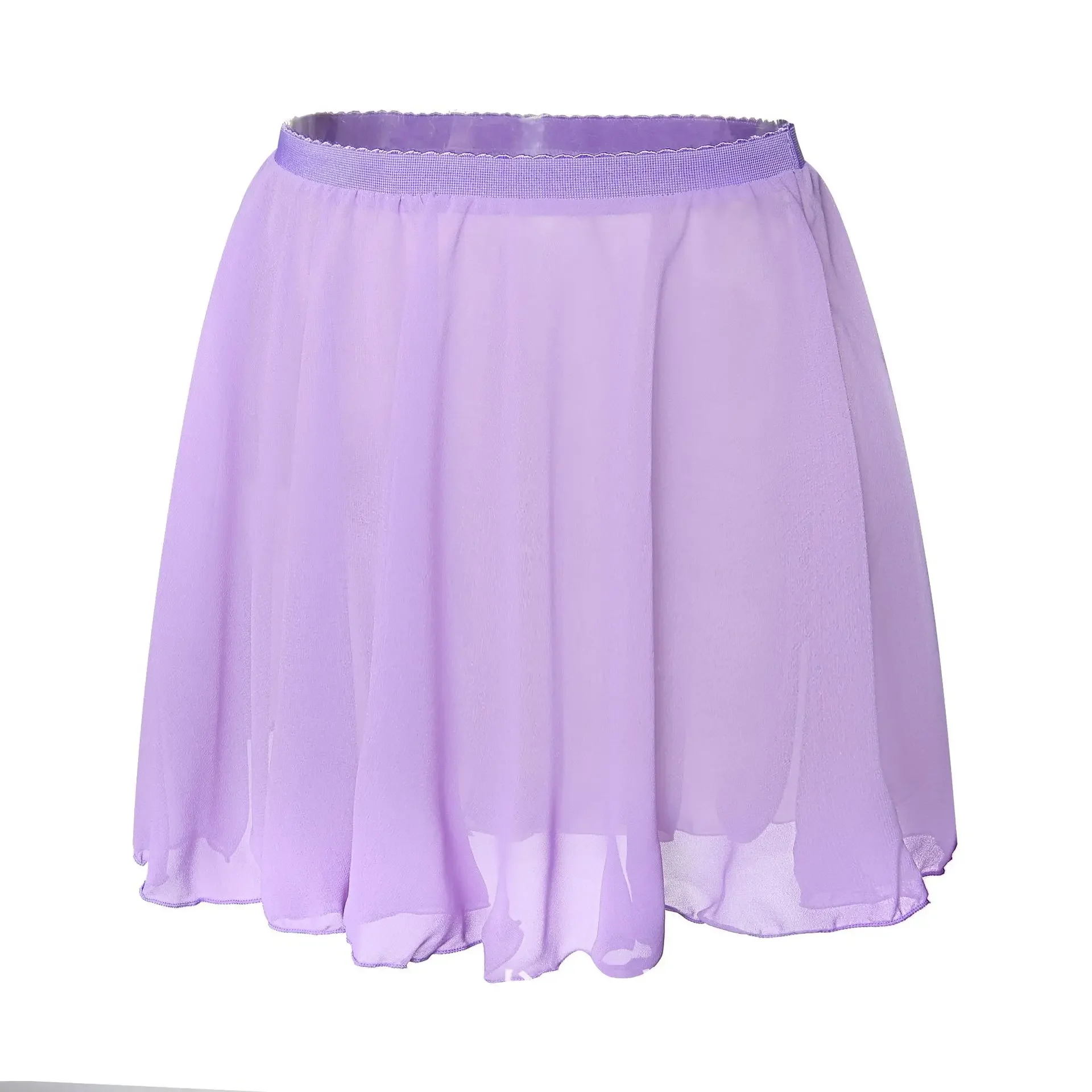 Jupes de ballet professionnelles pour filles, jupe de danse, jupes en mousseline de soie blanche et noire, taille élastique, jupe courte pour la pratique du phtalate