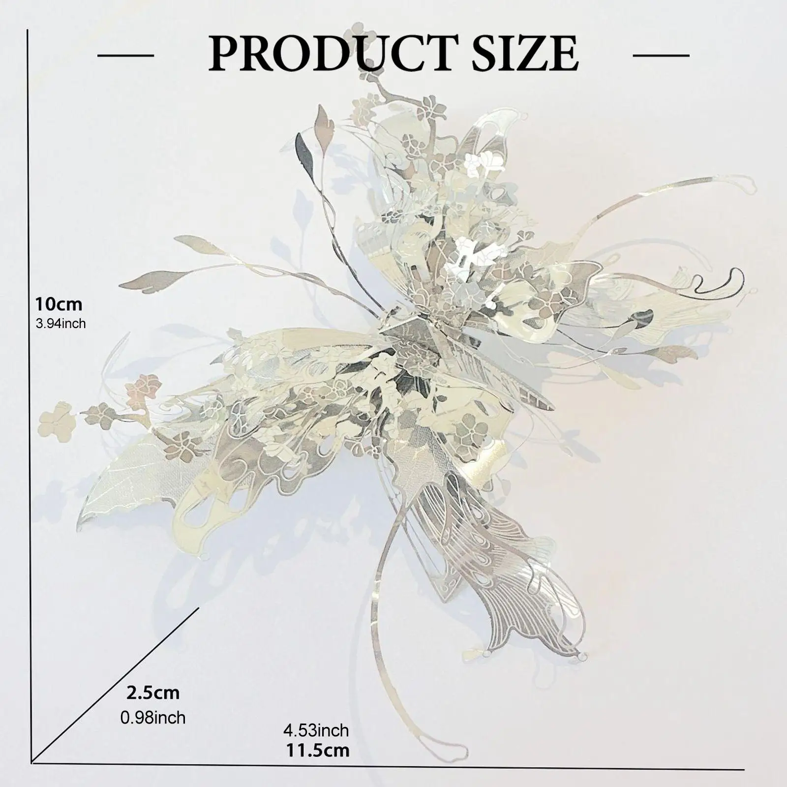 Butterfly Puzzle 3D Metal Model DIY Assembly Set Colorful Brain Teaser for Home Adults Gift