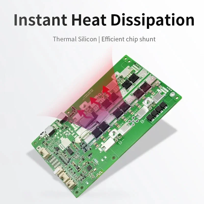 JIABAIDA 3S 12V 4S LiFePo4 BMS Smart BT UART Heating 60A 100A 120A 150A Charge Dischanrge Continuous Current JBD Smart BMS