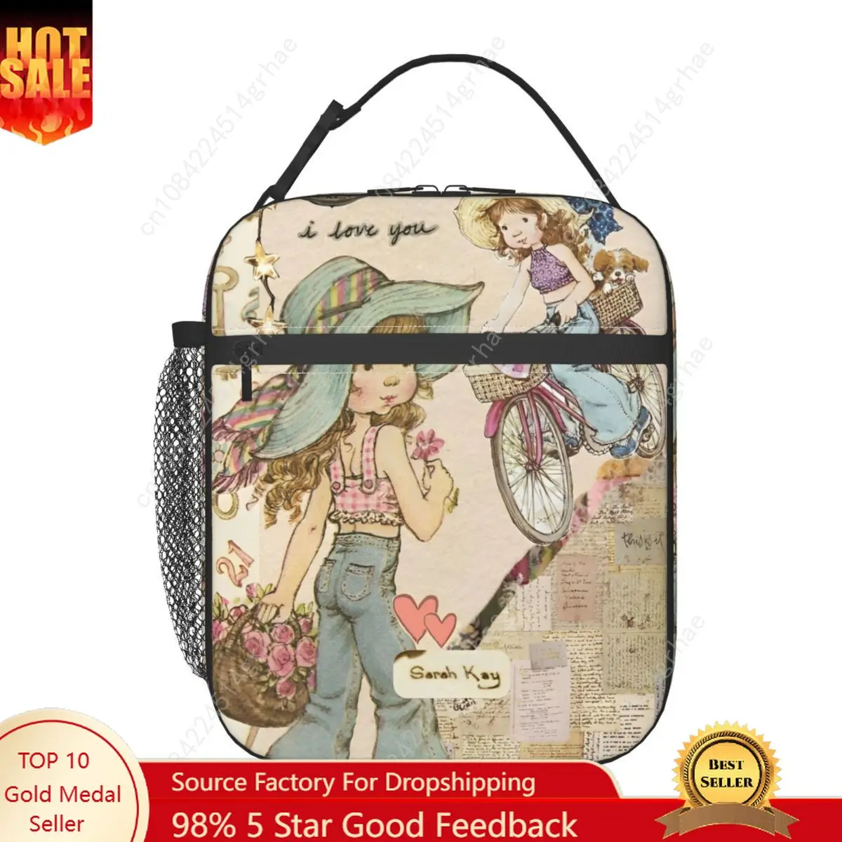 

Sarah Key Thermal Insulated Lunch Bag for School Reusable Food Container Bags Thermal Cooler Lunch Boxes