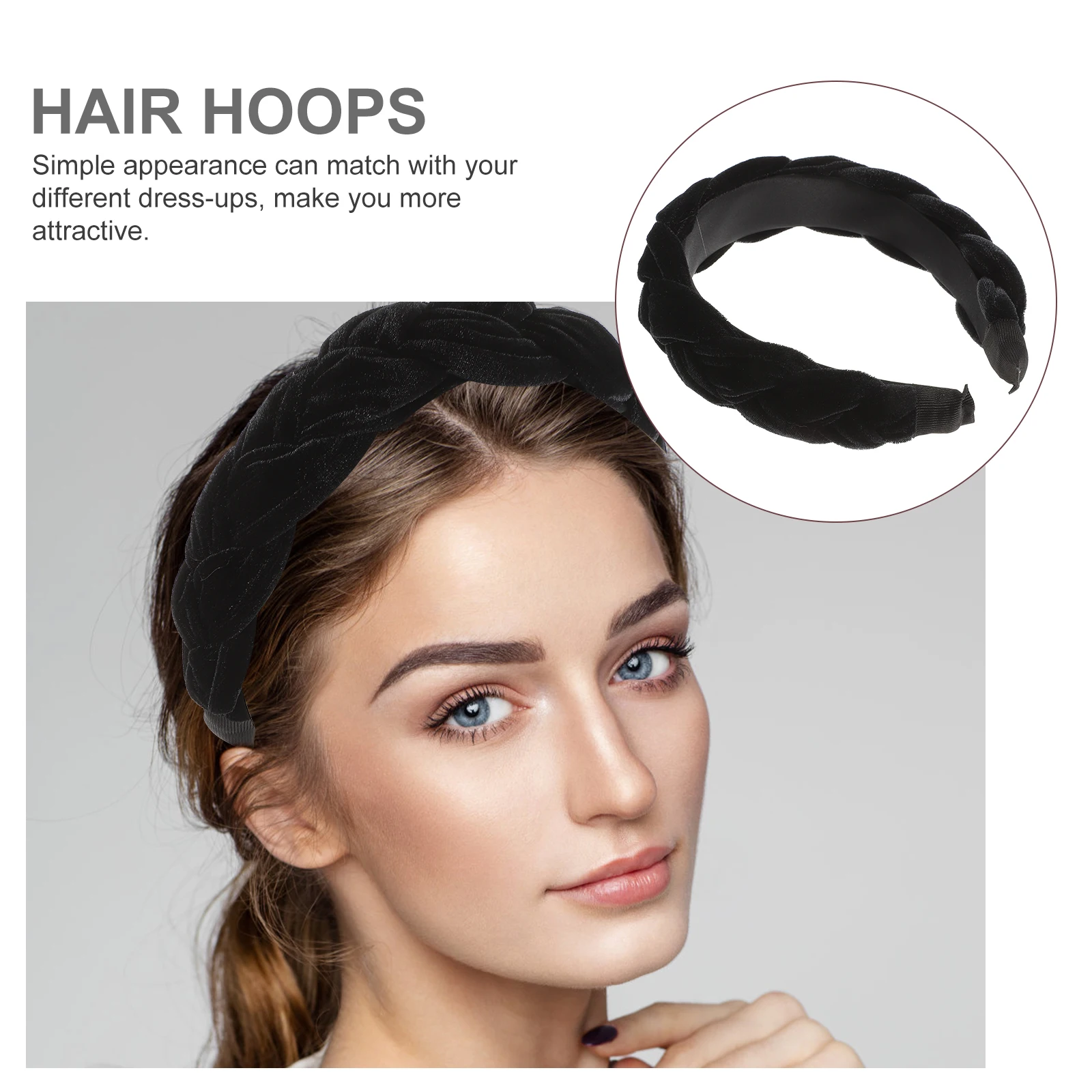 

1Pcs Durable Wide Hair Hoop For Women Elegant Braide Hair Accessory Stylish Cross Design For Parties And Appointments
