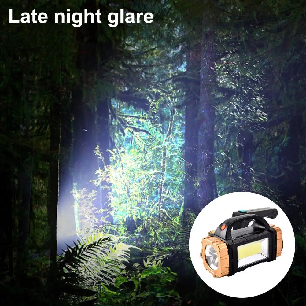 Camping Flashlight High Lumens Solar Flashlight with Usb Rechargeable Handle 7 Modes Ipx5 Waterproof Led Work Light for Camping