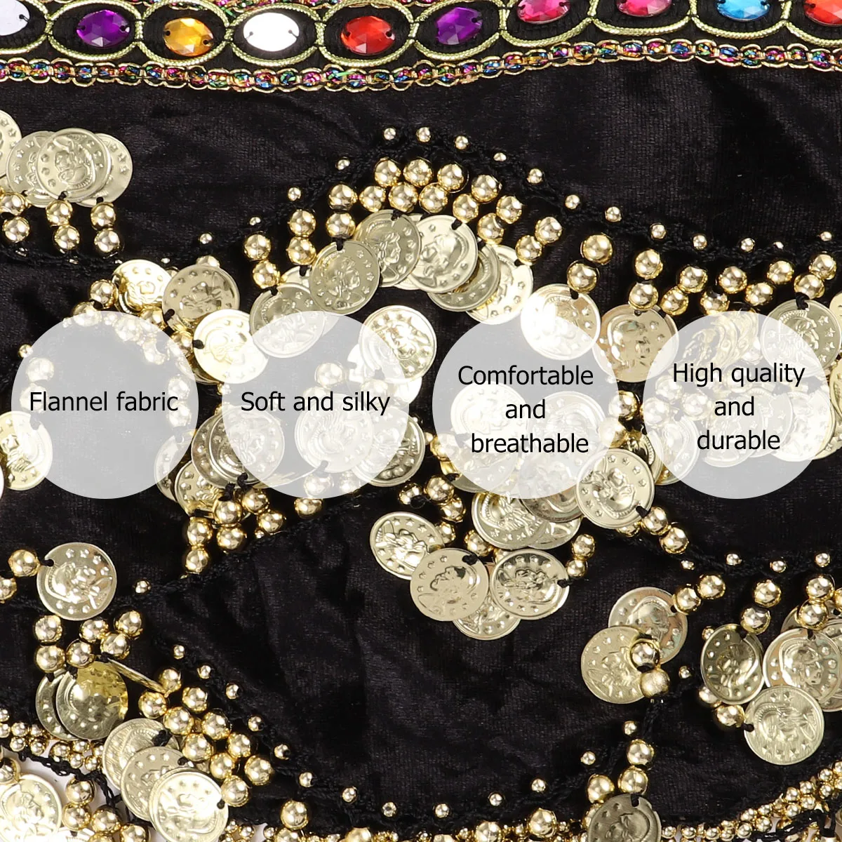 1개 인도 허리 체인 블랙 벨리댄스 벨트 다이아몬드 코인 장식 가벼운 힙 스카프 여성용 스커트 댄스 액세서리