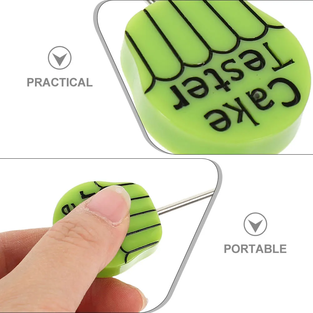 

Ergonomic Stainless Steel Cake Tester Reusable Baking Cake Probe Convenient Kitchen Doneness Testing Tool Baking Testers