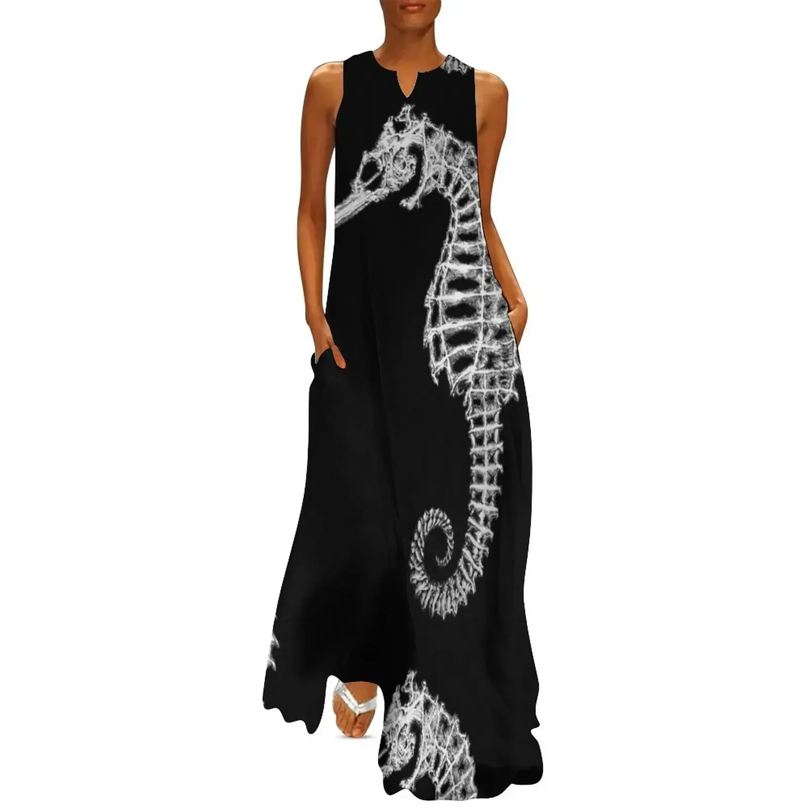 

Seahorse Long Dress evening dresses women chic and elegant woman dress beach dresses chic and elegant evening dress