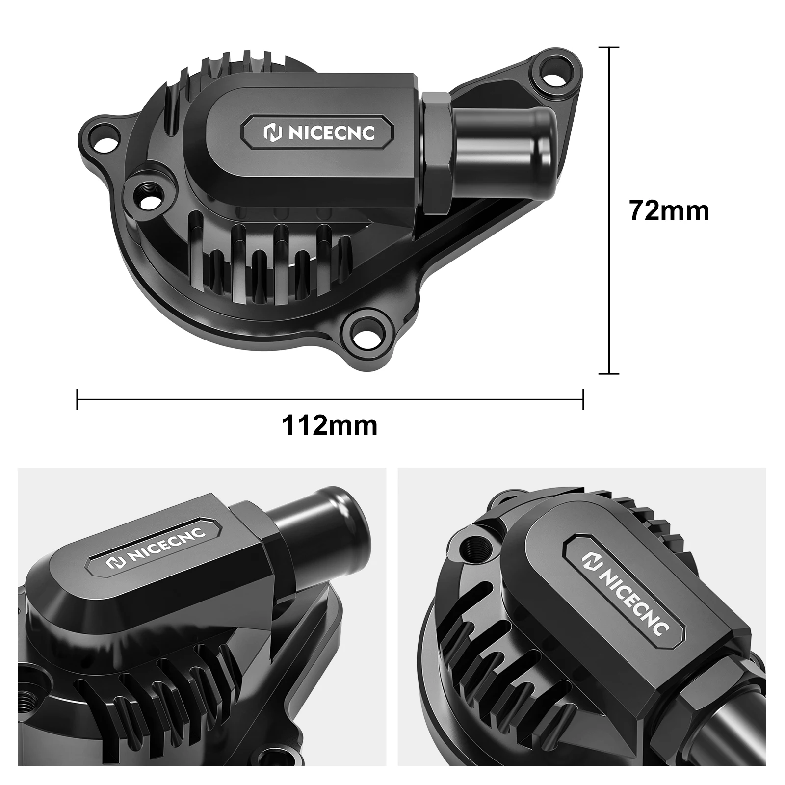 NICECNC Aluminum Motorcycle Water Pump Guard Cover For 2024 Suzuki DR-Z400 DR-Z400E DR-Z400S DR-Z400SM DR-Z4S DR-Z4SM 2000-2024