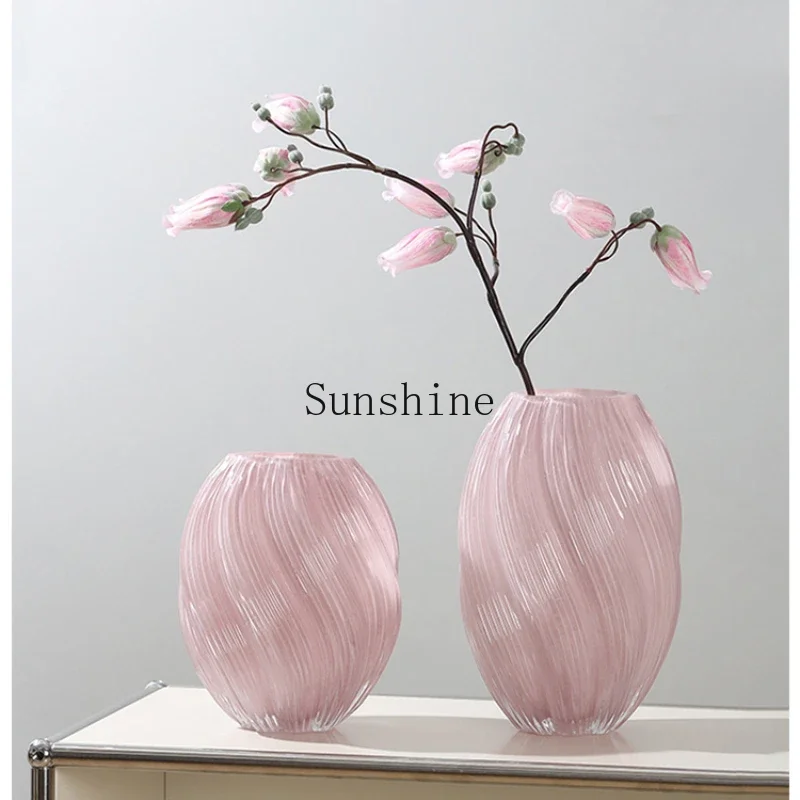 Vase Irregular Twist Glass Flower Arranger Modern ins Home Ornament