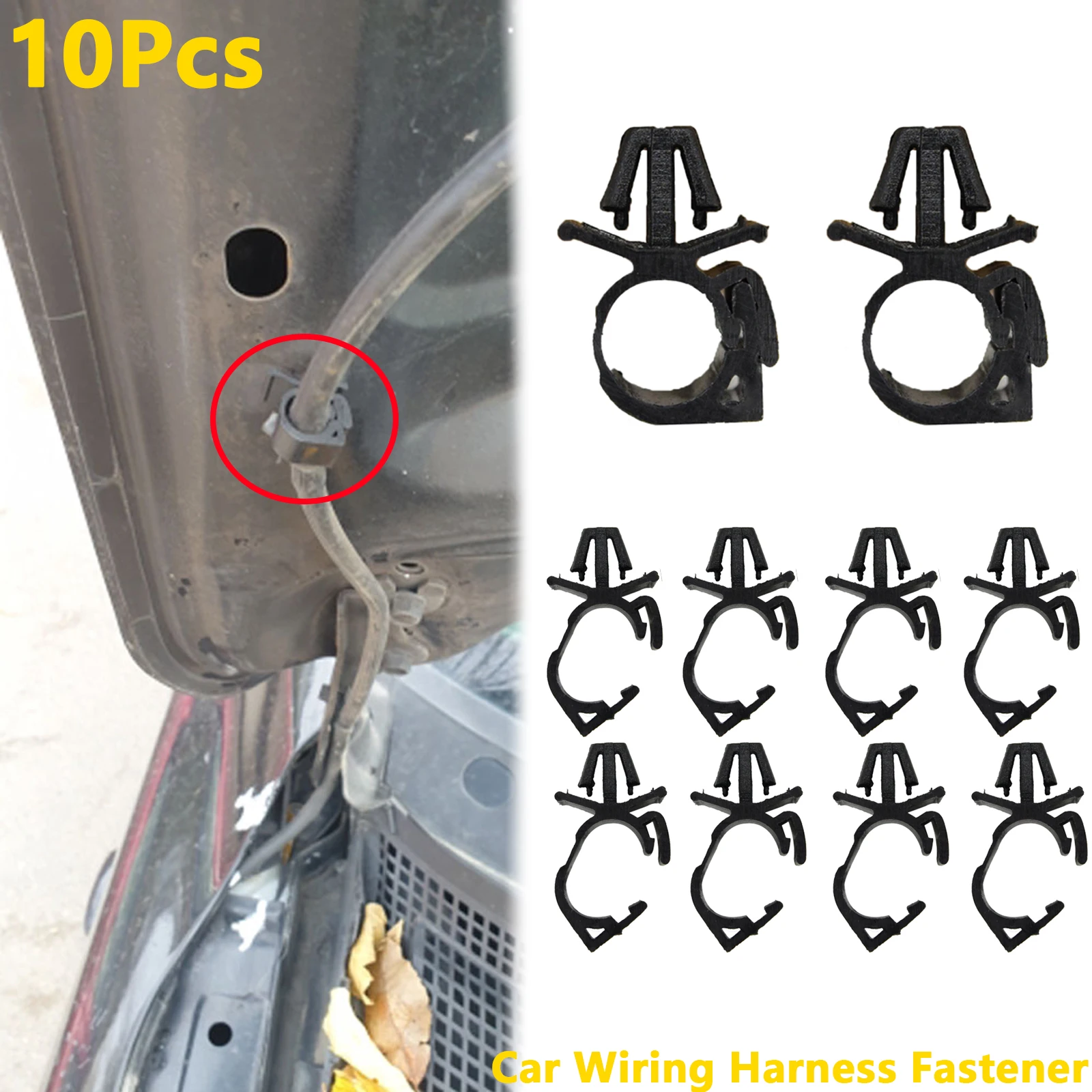 10x Car Wiring Harness Fastener Universal For All Car Auto Route Fixed Clips Corrugated Pipe Tie Wrap Cable Clamp Pipe Line Clip