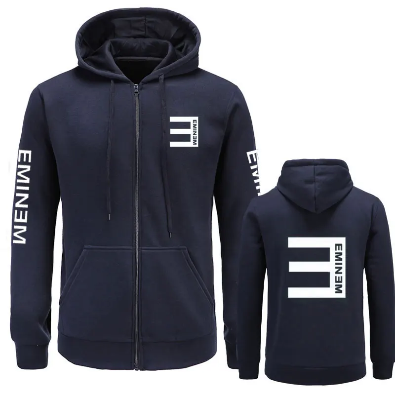 Rapper Eminem Music Album men Hoodies World Tour Graphic Hoodie Men Women Fashion Hip Hop zipper Hoodie Sweatshirt Streetwear