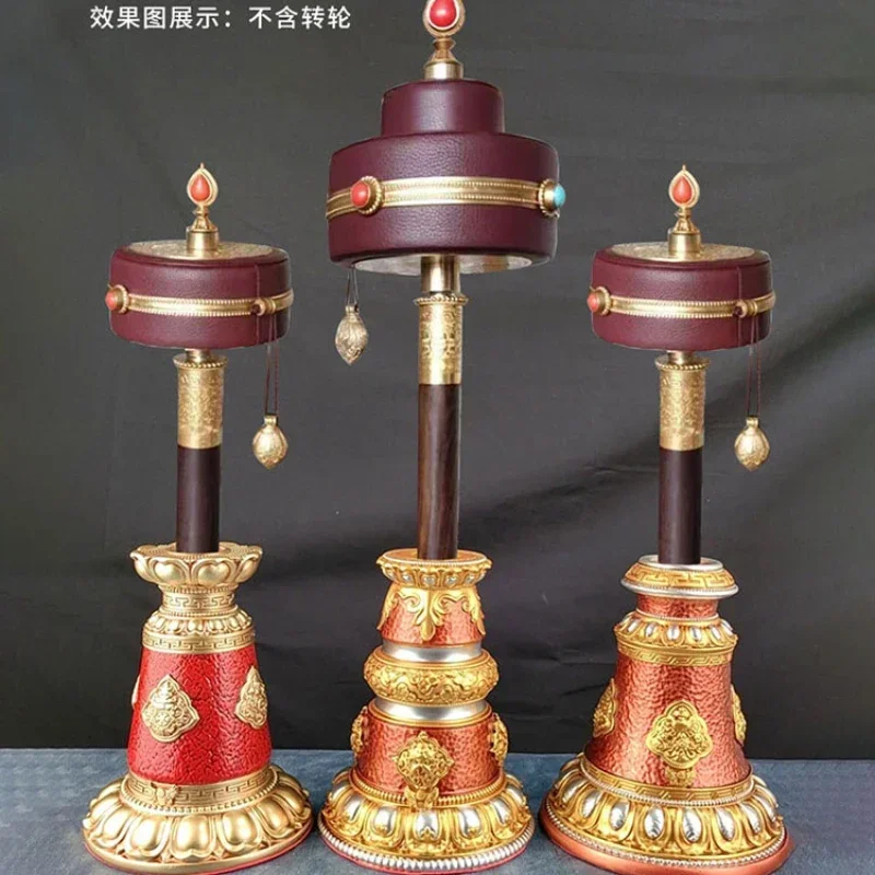 Tibetan tantric hand wheel base college indoor household resin lotus base desktop decoration ornaments