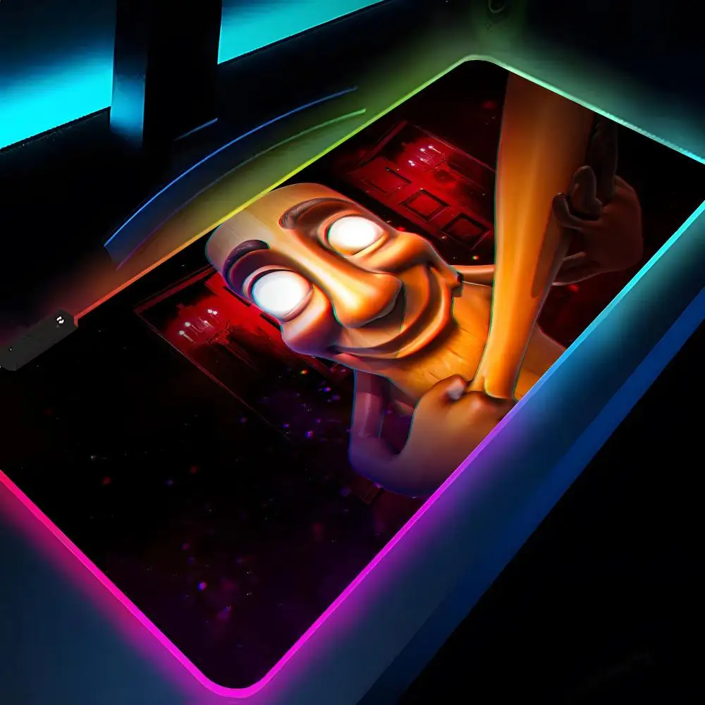 

Italian Brainrot Tung Tung Sahur Mouse Pad Rgb Xxl Laptop Mat Gaming Mousepad Backlit Keyboard Gamer Girl Table Pads Desk