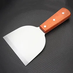 Spatola in metallo in acciaio inossidabile tornitore piatto hamburger Pancake Pizza Grill Flipper BBQ strumenti di cottura utensili da cucina piastra da cucina