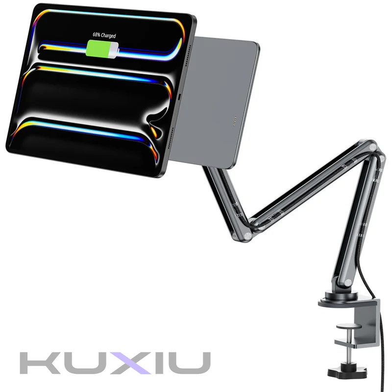KUXIU X36 PRO MAX Magnetic Wireless Charger Holder For iPad Pro 12.9 inch/11 inch/iPad Air ,Aluminum Alloy Foldable ipad Stand