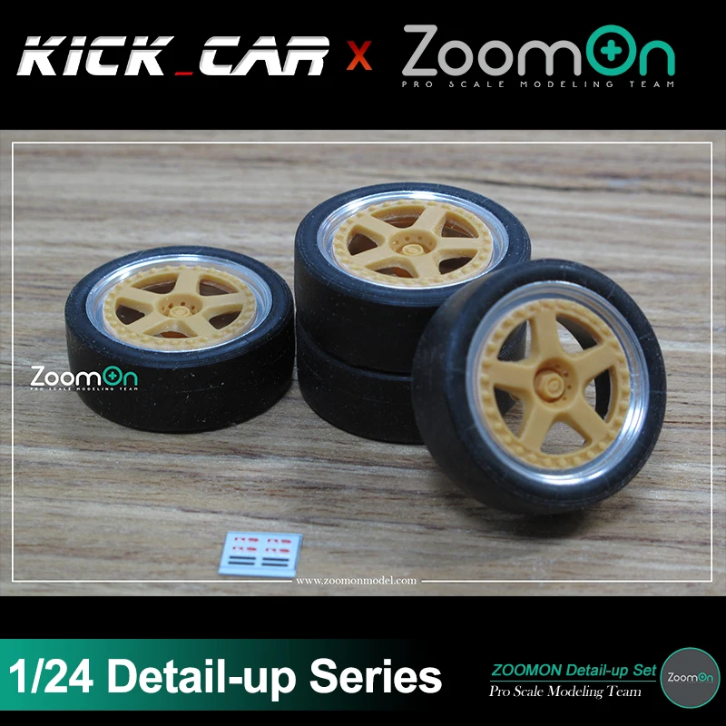 ZoomOn ZR071 18’’  RS Rim Set Detail-up Modified Parts For Assembled Model Hobbyist Gift for Professional Adults