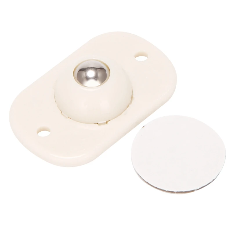 Roulette à Comcussion Auto-Adhésive en Acier Inoxydable, Mini Pâte, Roue Universelle, Poulie Rotative Résistante à 360, 20 Pièces