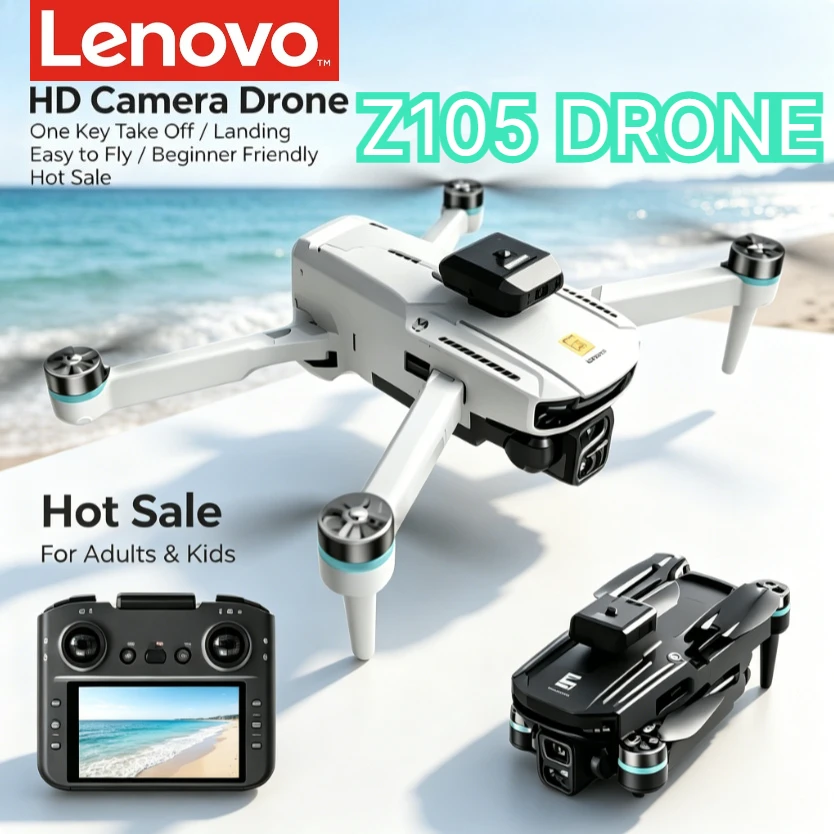 

Lenovo Z105 8K Dual Camera Drone Brushless Motor Optical Flow Positioning with 4.3'' Screen Remote Control 15min LongFlight Time