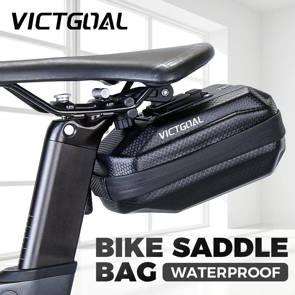 

VICTGOAL Bicycle Saddle Bag Waterproof Bike Tail Seat Bag EVA Hard Shell Storage Case Refletive MTB Riding Cycling Accessories