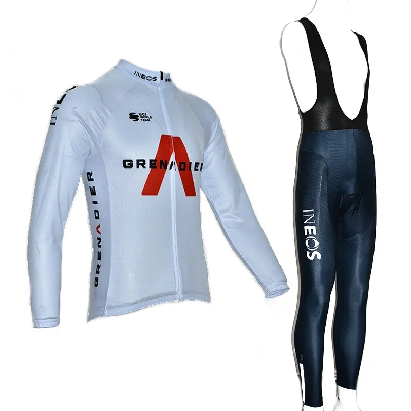 New Mountain Bike Jersey Gel Cycling Pants Long Sleeve Suit Men Quick dry zipper Cycling Jersey man