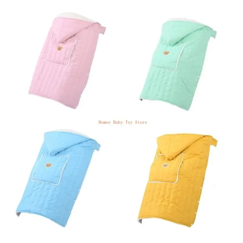 

J0PF Warm & Soft Baby Blanket Warm Fleece Strollers Blanket Thickened Baby Blanket Infant Pram Cover for Autumn & Winter Use