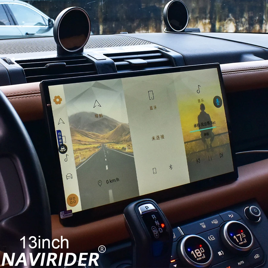 

Navirider GPS-навигация Auto Carplay для Land Rover Defender 90/110/130 L663 2018-2024, автомобильное радио, 4G, 13-дюймовый экран Android 15