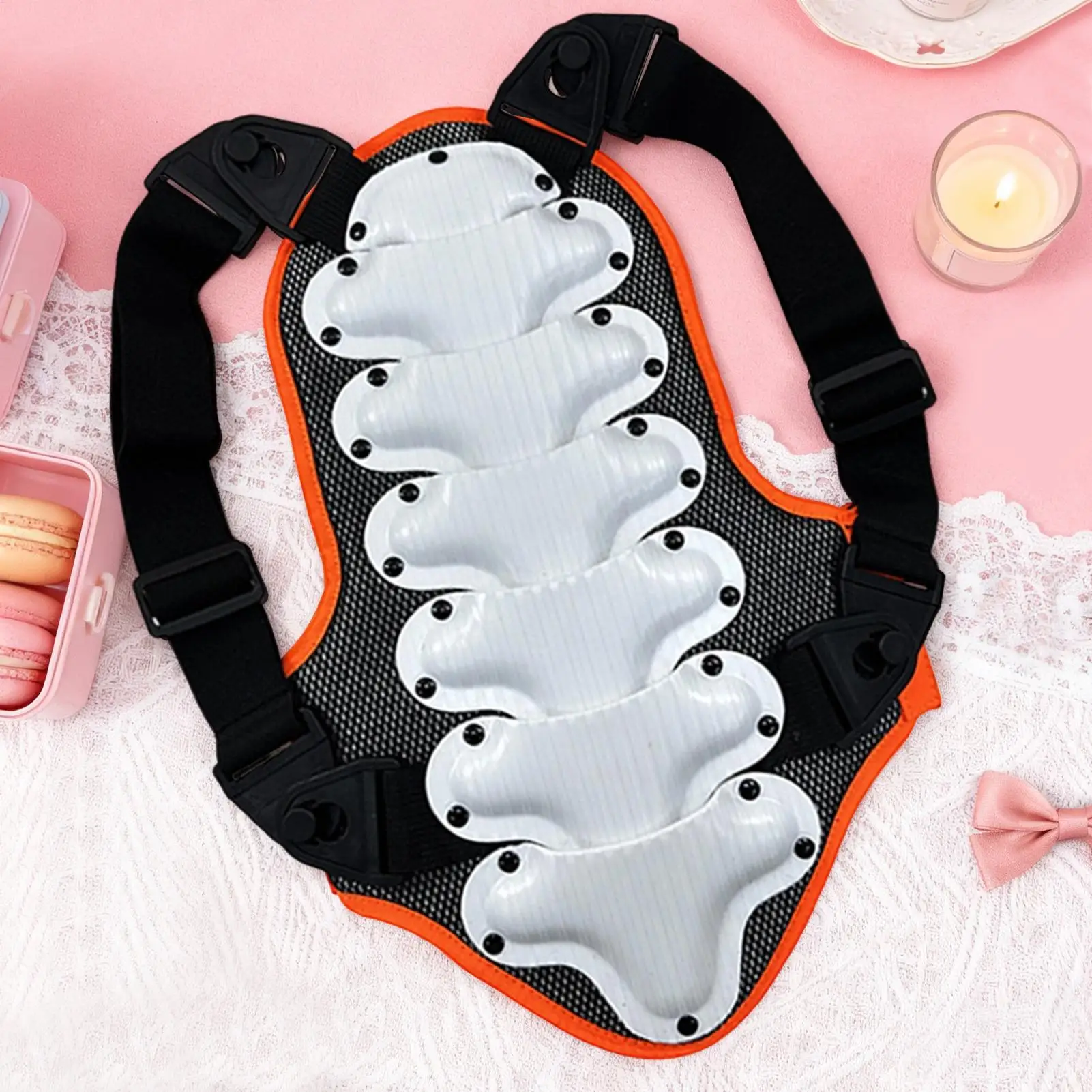 عظم الذنب حامي العمود الفقري الخلفي وسادة واقية على الجليد بعقب منصات لركوب الدراجات على الجليد التزلج ركوب الخيل #4